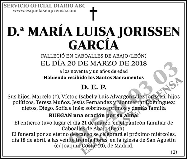 María Luisa Jorissen García